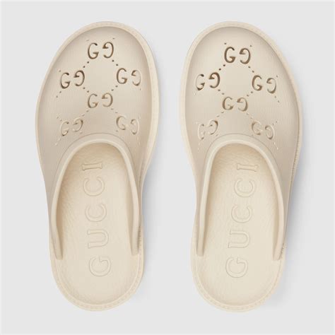 gucci plastic rubber sandals|Gucci perforated rubber sandals.